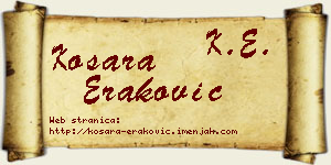 Kosara Eraković vizit kartica